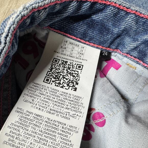 Guess 81 Denim Skirt Distressed Asymmetrical Women's 24 100% Cotton - Picture 4 of 7